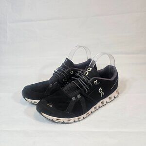 On Cloud Running Shoes Women Size 9.5 Black Lace Up Training Athletic